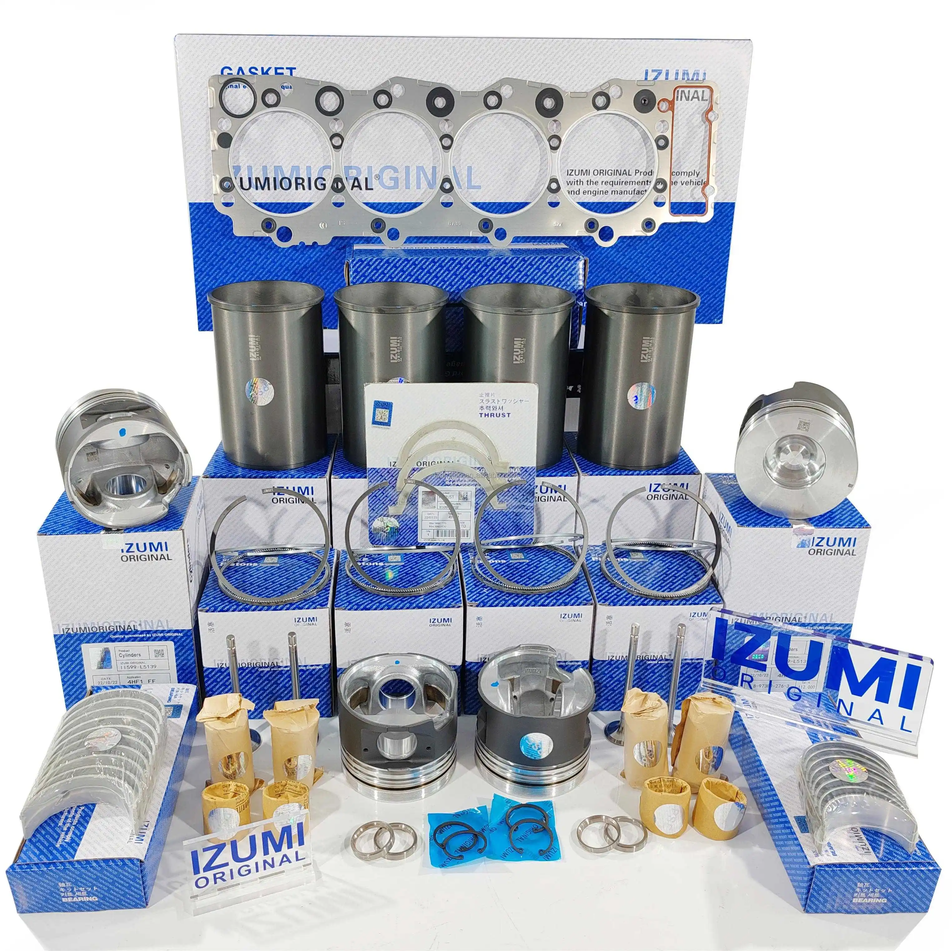 product izumi original 4jh1 4be1 4hl1 4jk1 4ba1 4jx1 4bc2 4zd1 4ze1 overhaul rebuild repair kit engine parts for isuzu-19