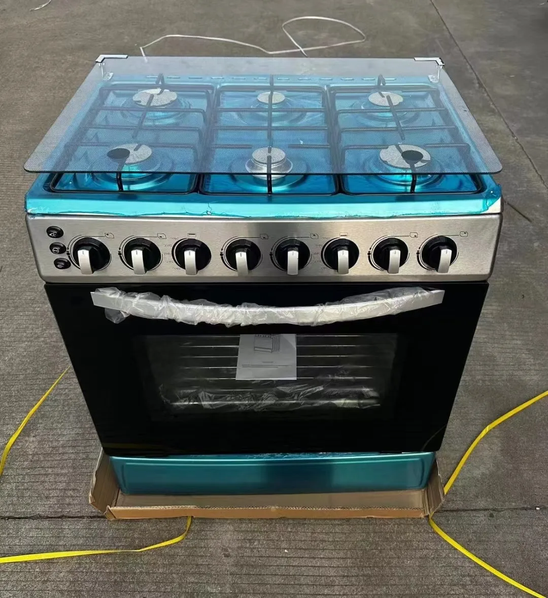 Gas Stove With Oven,Vertical Connected,6 Burners,Gas Fired Oven With