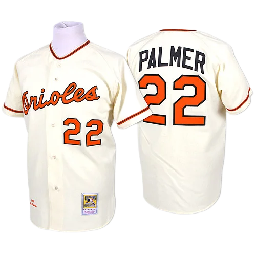 Wholesale Men's 1970 Baltimore #8 Cal Ripken #5 Robinson 22 Jim Palmer 33  Eddie Murray White Orioles Throwback Jersey From m.