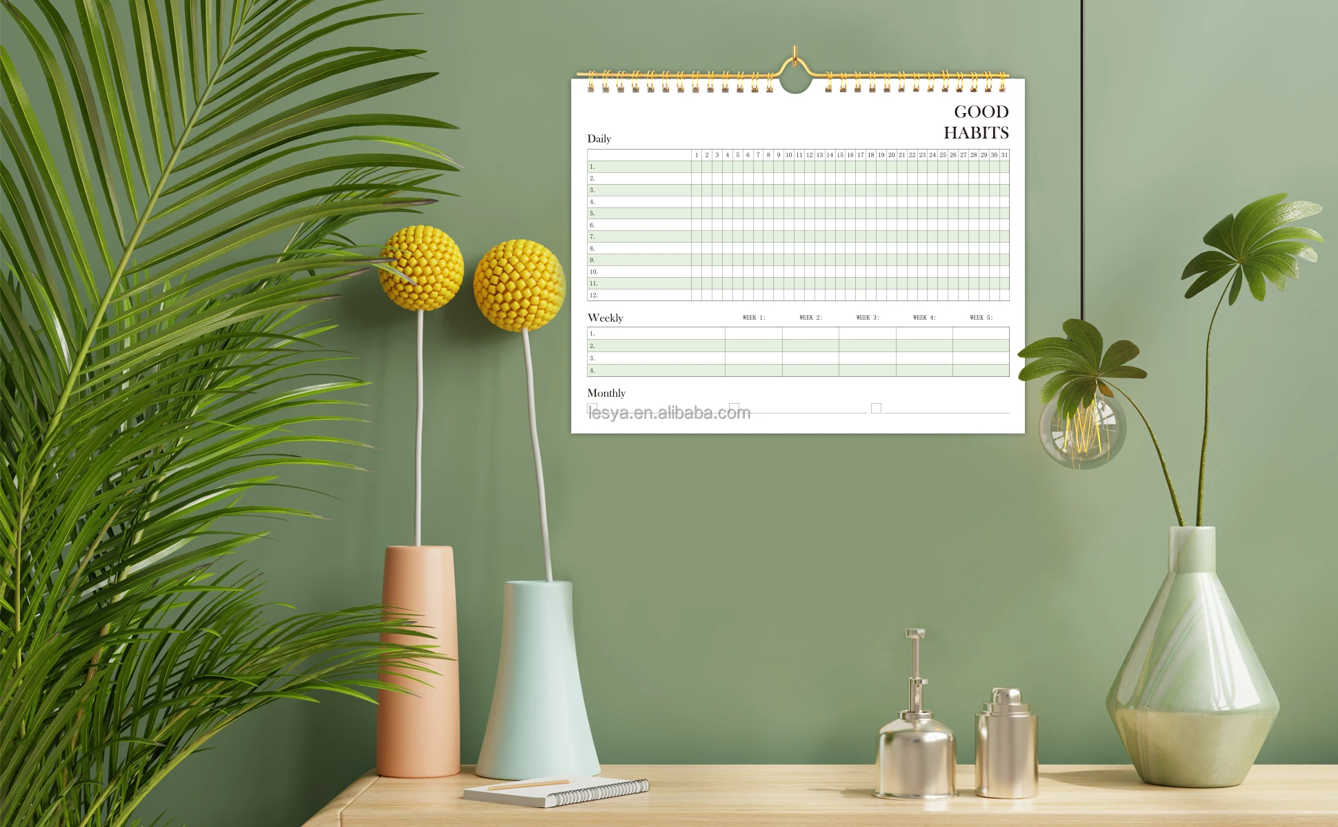 Habit Tracker Calendar Custom 2025 Daily Printing Design Agenda