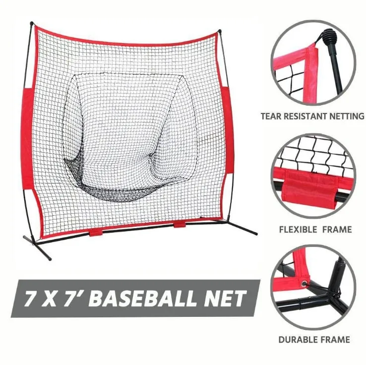 Бейсбольная сетка для тренировки софтбола 7 '* 7', сетка для бейсбола для продажи