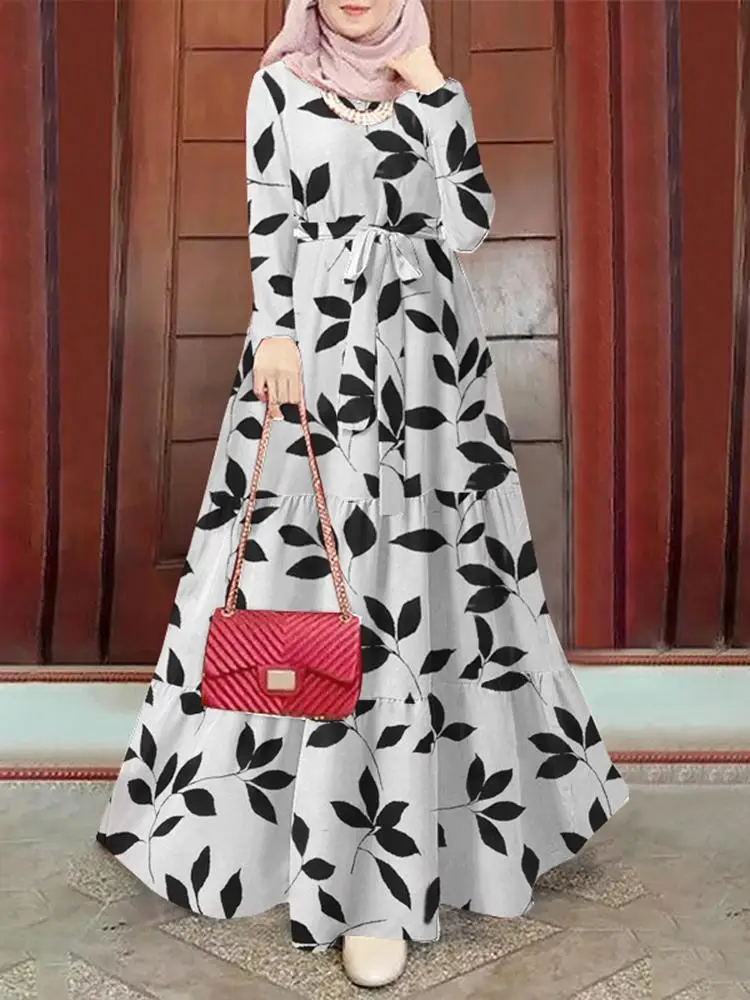 New Design Casual Wear Islamic Clothing Polka Dot Abaya Ladies Party ...