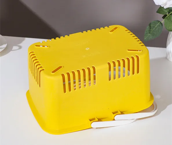 Amazon Hot Selling Plastic Hollow Shower Caddy Basket Yellow Colors