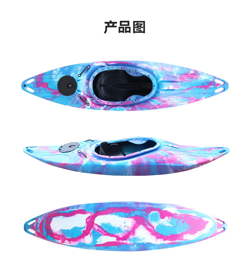 Handeli Lldpe Hull Material Professional 1 Seater Fast Canoe Kayak Creeking Style White Water