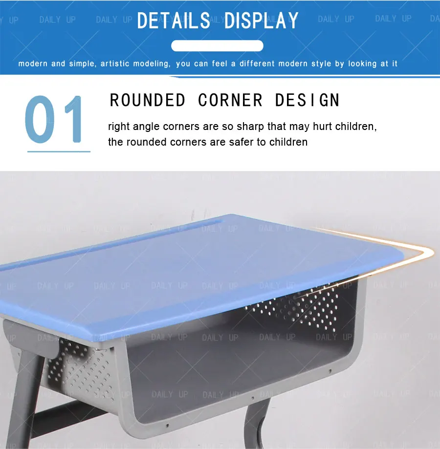 Wholesale School Desk Chair Set desk and chair set for school students single seat school desk and chair