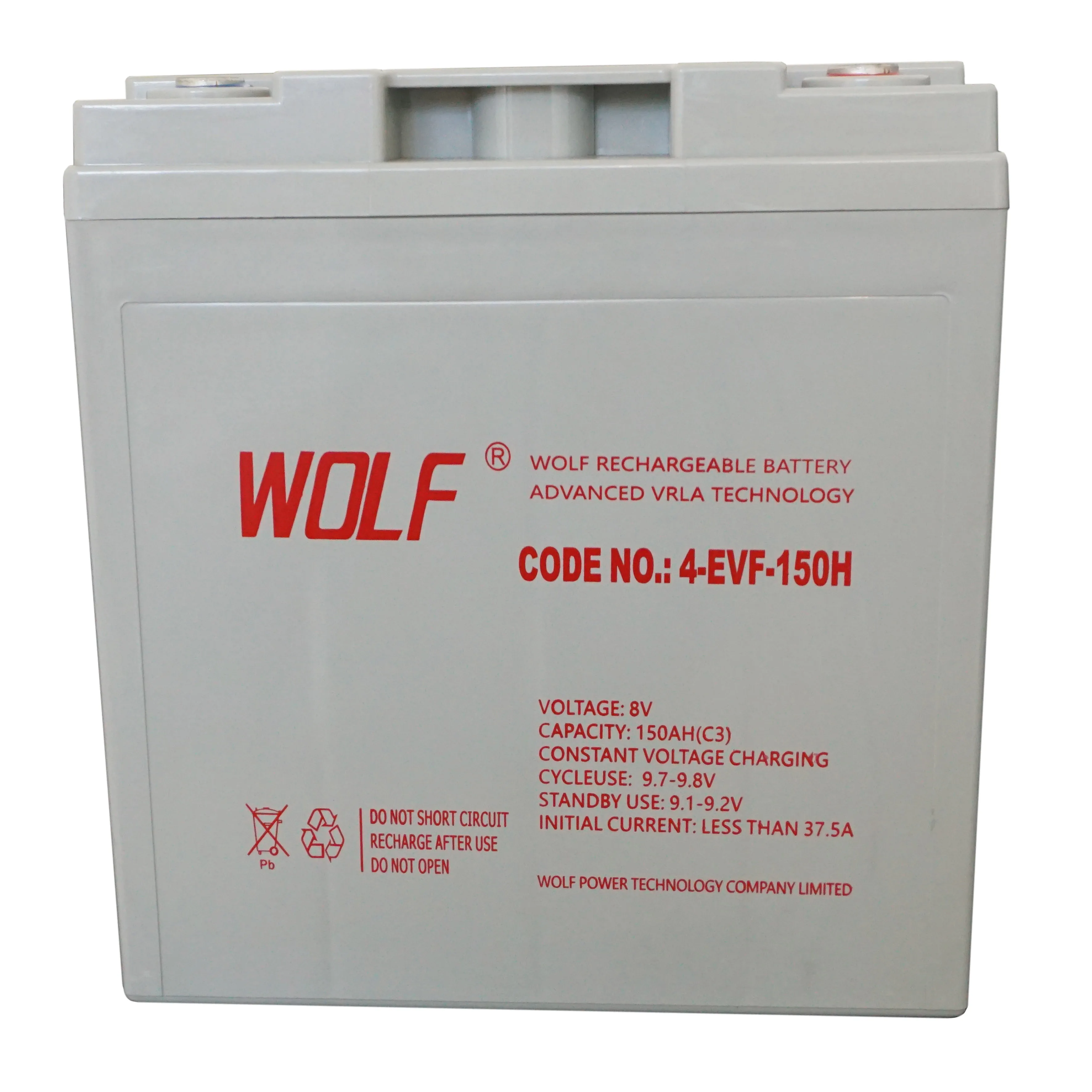 8V 150Ah Deep Cycle Power GEL Lead Acid Battery for Golf Cart Sealed & Maintenance-Free