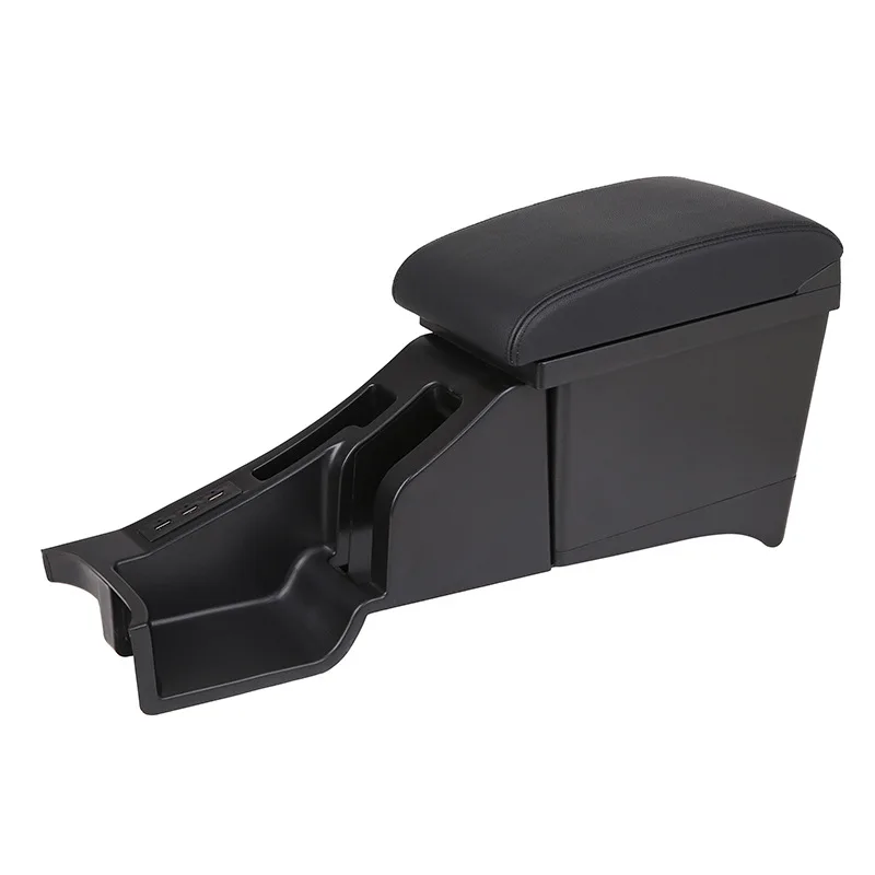 product custom leather split type universal car arm center console storage box central universal armrest box-6