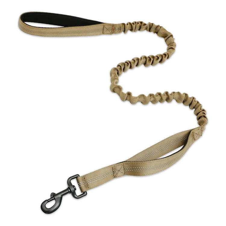 Custom Heavy Duty Pet Training Combat Dog Lead Reflective Nylon Bungee ...