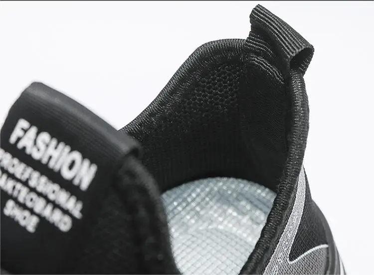 New Breathable Mesh Shoes Trend All Match Thick Soled Flying Woven Running Men's Shoes