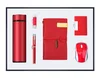 Notebook+vaccum cup+name card holder+mouse+pen+usb-Red
