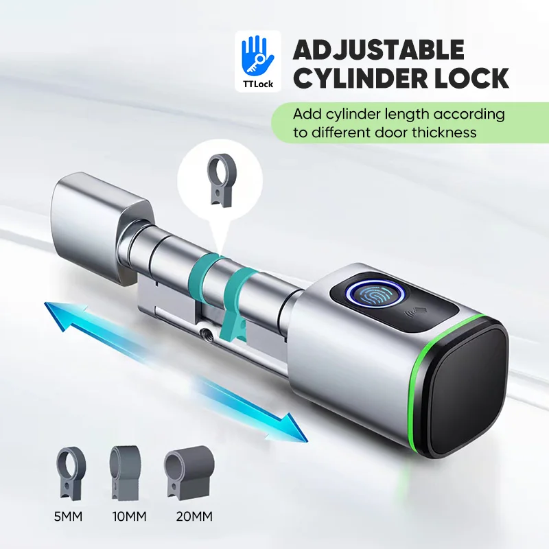 Oem Euro Cylinder Ttlock App Adjustable Cylinder Size Smart Cylinder