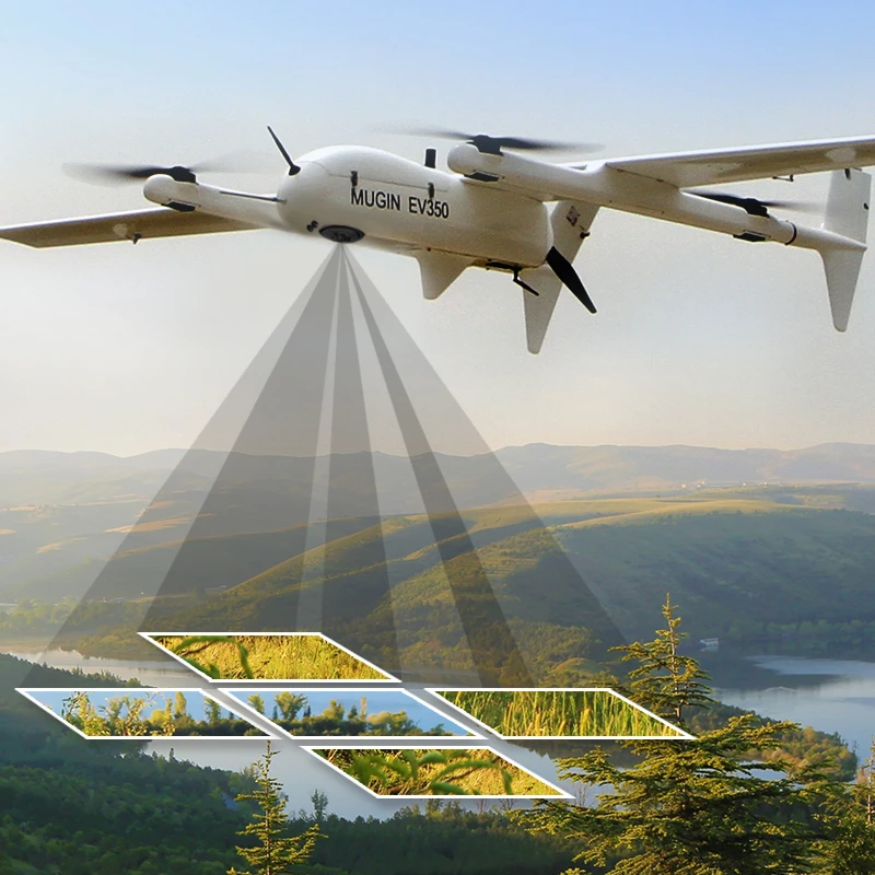 Квадрокоптер Mugin EV350 VTOL из углеродного волокна, с электроприводом, Доставка груза, беспилотный летательный аппарат VTOL