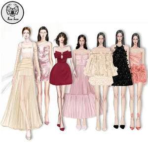 High Quality Fashionable Summer Square Neck Floral Printing Women Casual Clothes Summer Maxi Dresses