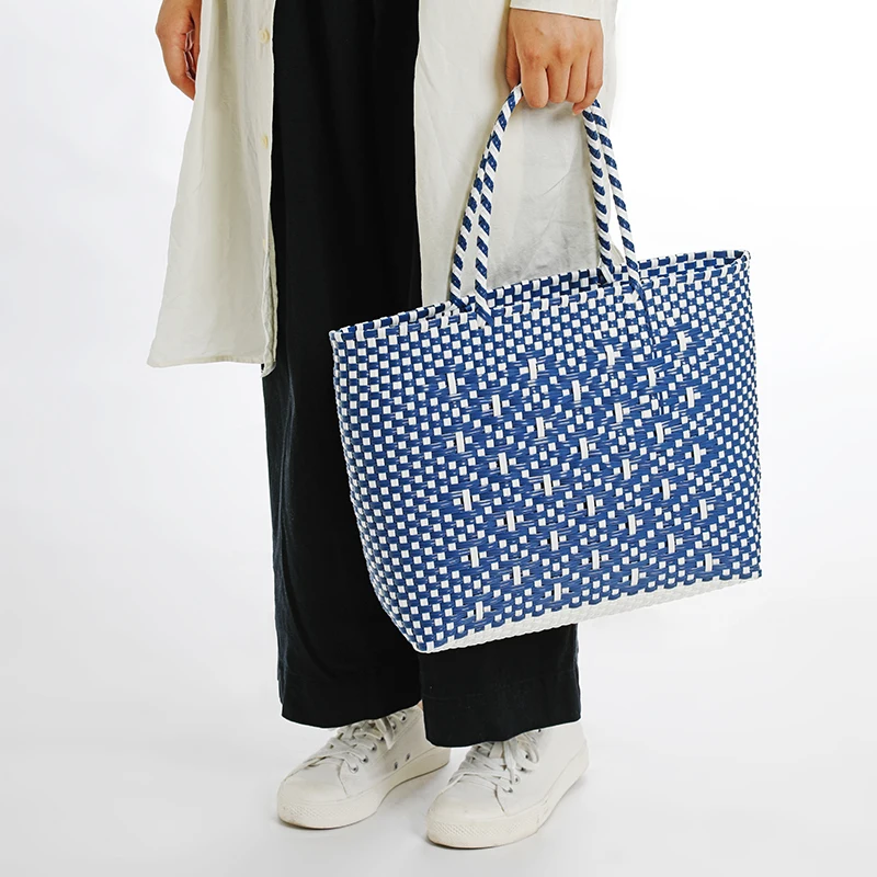 Amazon.com: Bolso de playa de tejido duradero para mujeres, bolso de cubo  casual, bolsa de plástico trenzado), 5028592616107 : Ropa, Zapatos y Joyería