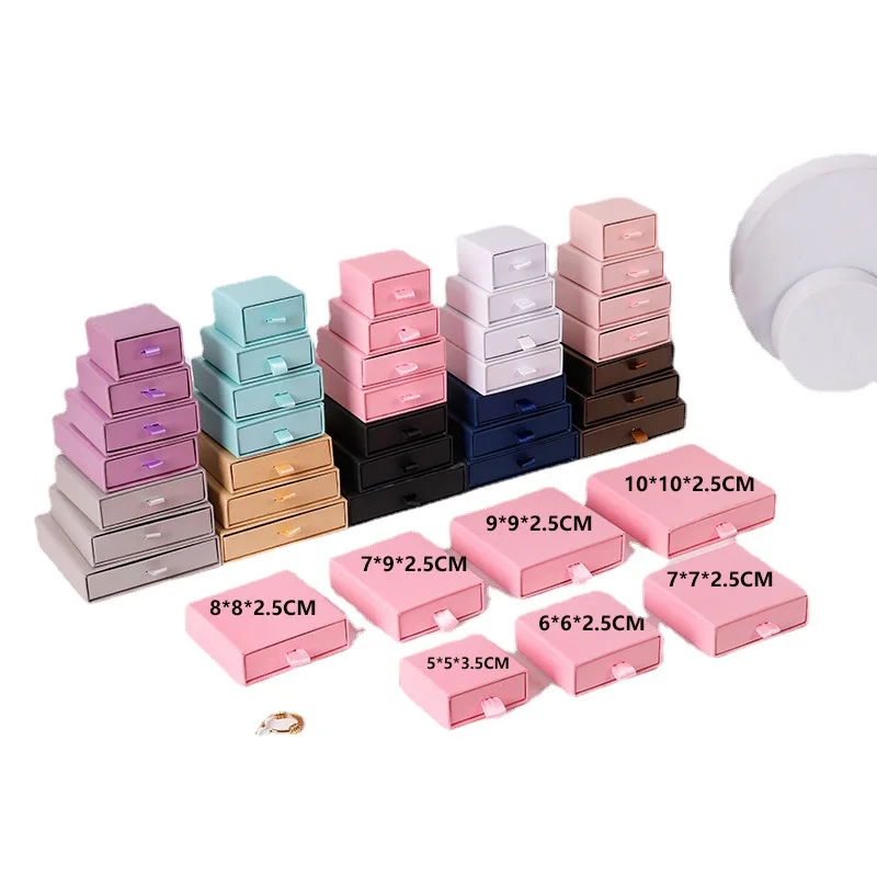 Bespoke Exquisite Drawer Chest Signature Rigid Cardboard Ornament Packaging Exquisite Artifact Box for Jewelry Necklace Ring