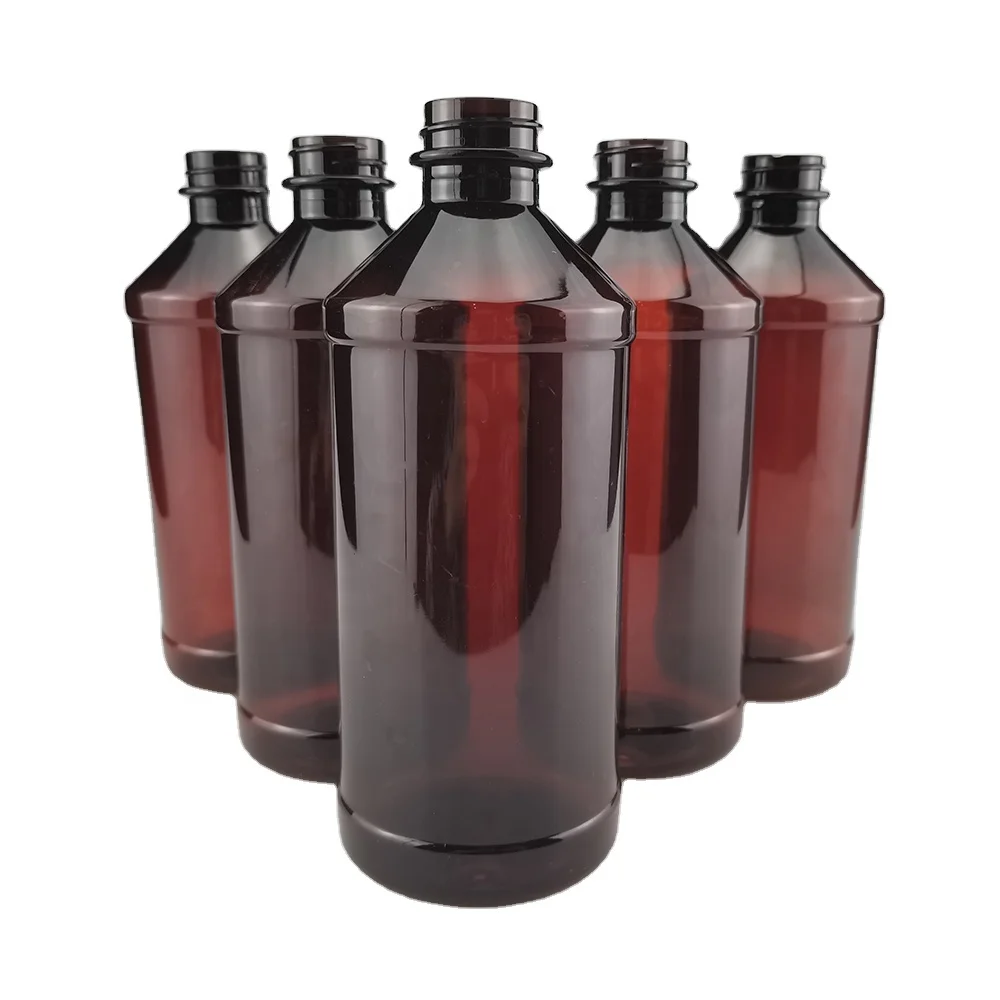 Langlebig, Trendy Bernstein Farbene Glasflasche 16 Oz Für Flüssige