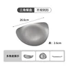 Assiette plate Triangle grise