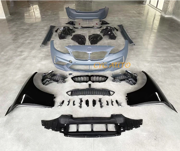 F87 Wide Bodykit M2c Style Front Rear Bumper Side Skirt Fender Modified ...