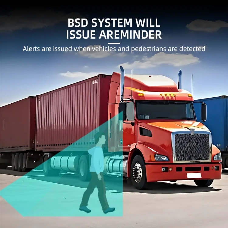 Wemaer 10 Inch 6CH BSD AI Touch Screen 6 Channels AHD DVR Recorder Vehicle Camera Monitor Blind Spot Detection System for Truck manufacture