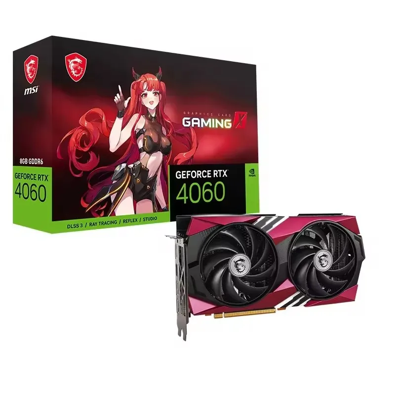NEW MSI GeForce RTX 4060 Gaming Graphics Card GAMING X 8G MLG EDITION Red PC GPU RTX4060 Video Card 8GB