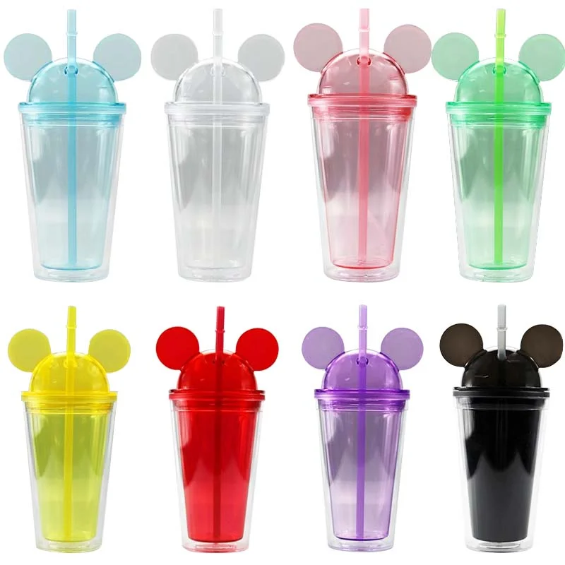 Buy Wholesale China Plastic Tumbler With Straw Oem Reusable Double