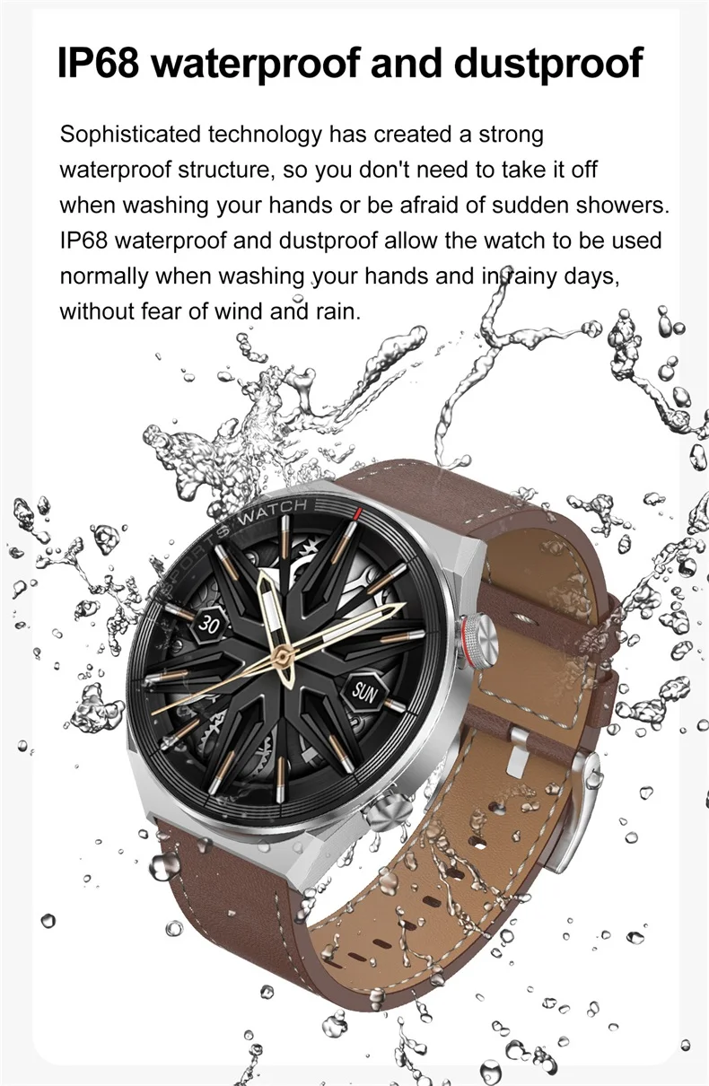 DT NO 1 Smart Watch DT3 Mate 1.5-Inch Large Screen Fitness Tracker IP68 Waterproof BT Calling Smart Watch for Men(18).jpg