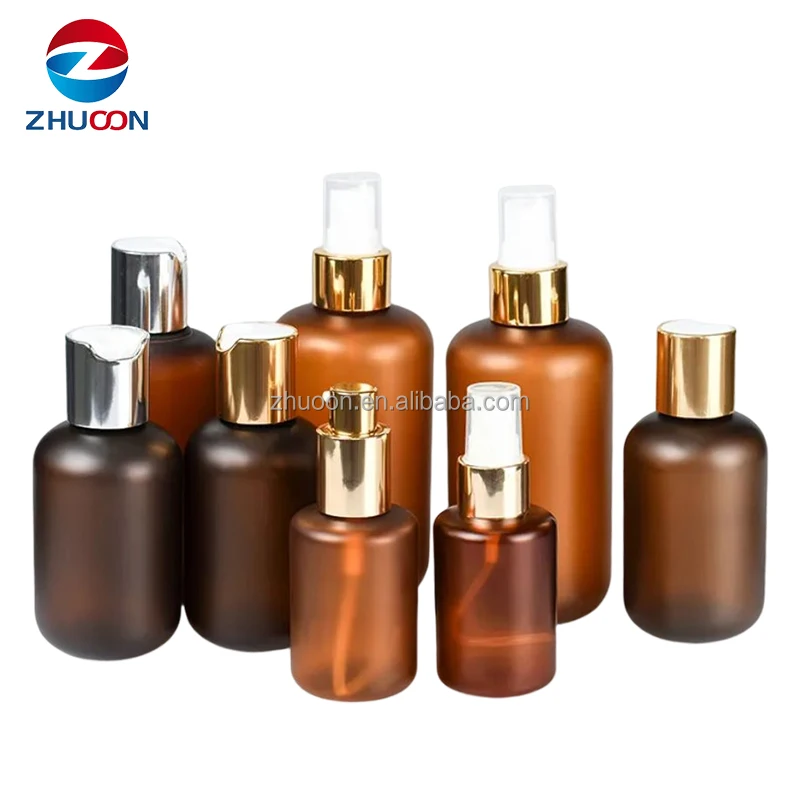 300ml Refillable Shampoo Glass Bottles Empty Boston Soap Dispenser Clear Frosted White Hand Wash Bottle With Pump