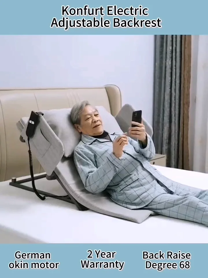 Elderly Medical Electric Adjustable Backrest With Memory Foam Topper