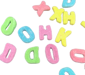 Letter Shaped 5 Gram Gummy Candy with Fruit Flavor Liquid QQ Candy