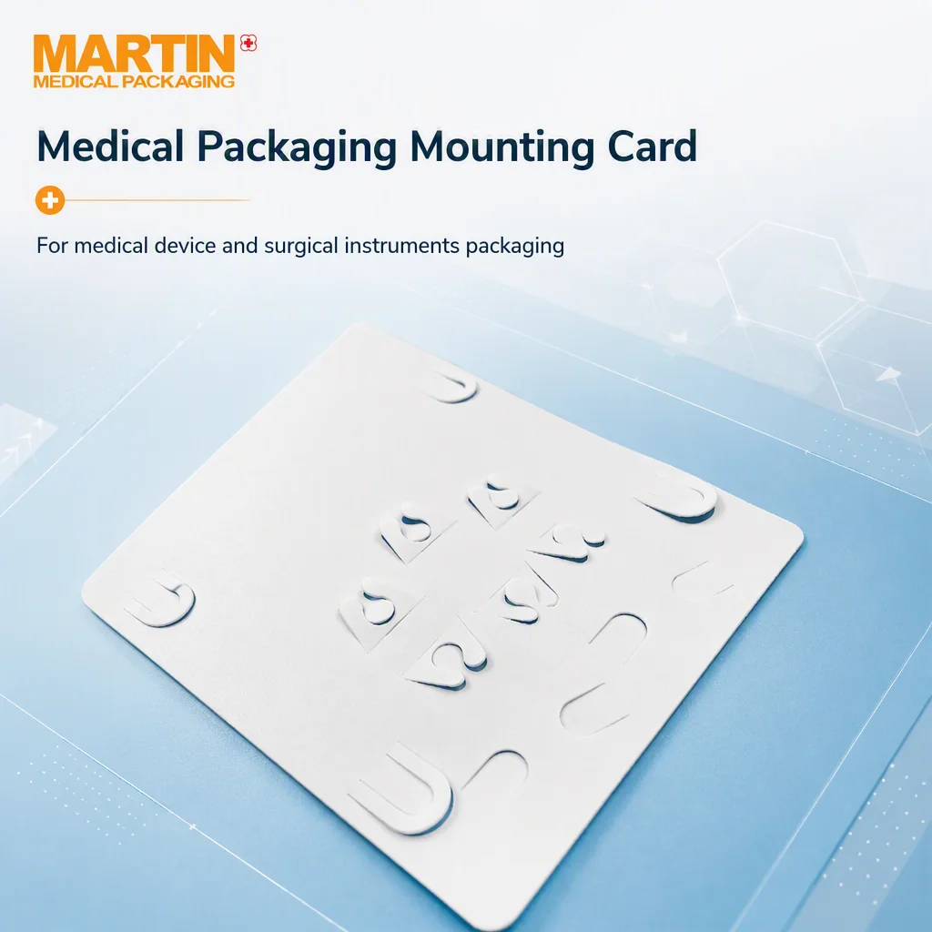 Customized HDPE Cards Medical Mounting Cards Cards for Catheters Medical Packaging