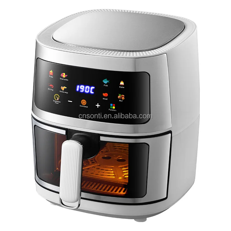 Large 8L Electric Digital Stainless Steel Air Fryer Oven OEM/ODM Oil-Free Cooker Customi aperçu 3