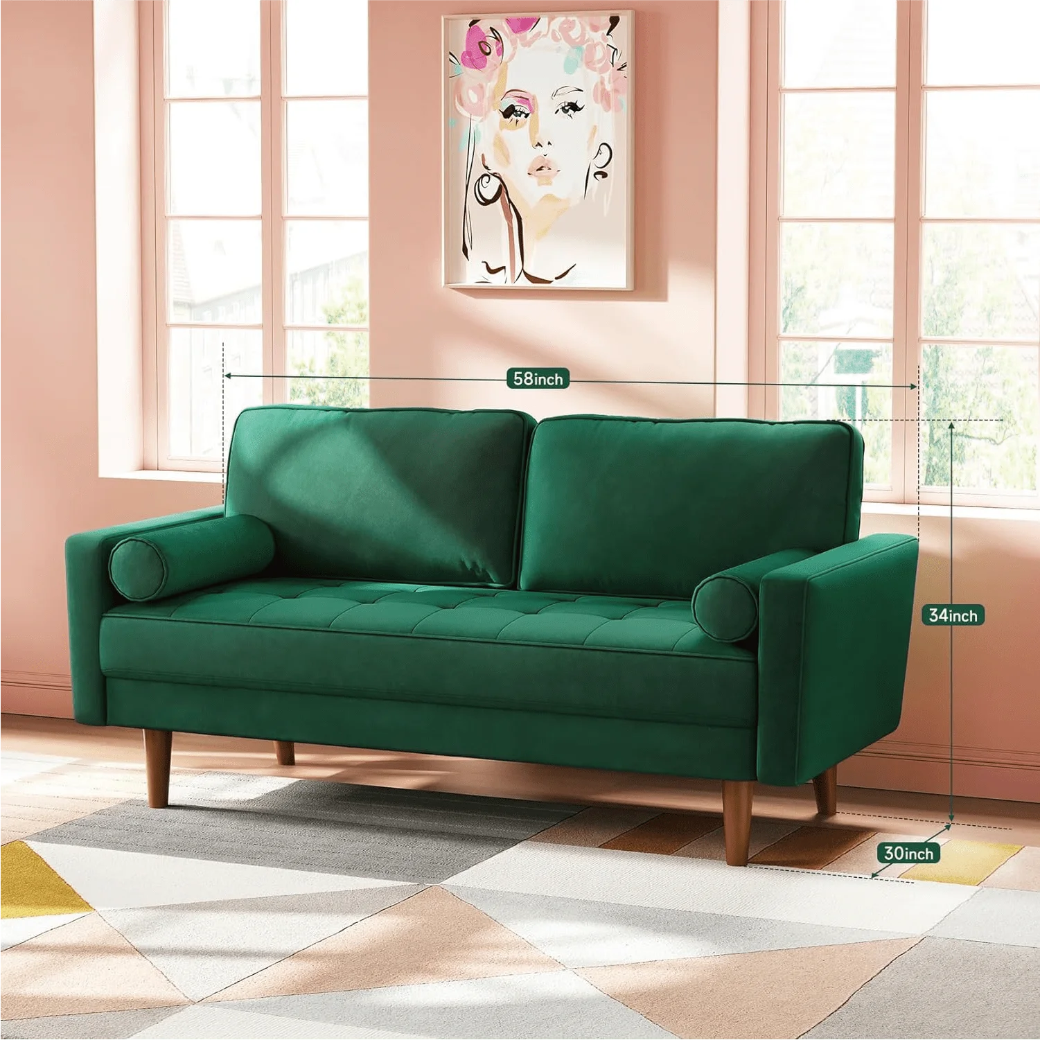SANS Hot Sales of Wayfair Modern Couches with Button Tufted Loveseat Sofa for Living Room
