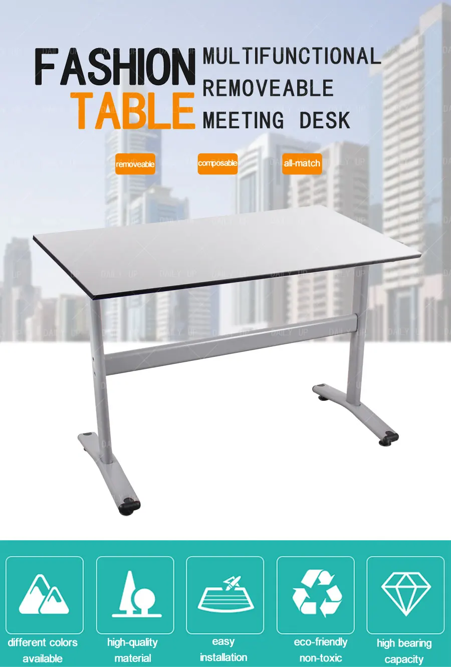 Movable Office Meeting Desk conference table and chair set office conference table