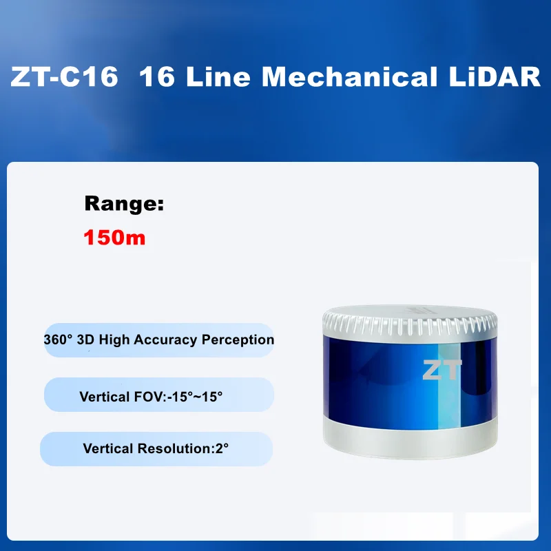 360 16lines Mechanical 3D Lidar - ZT C16 for Multi-Sensor Fusion
