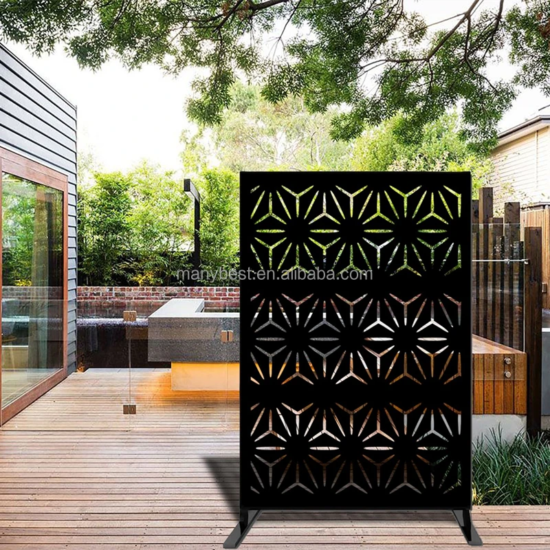 Modern Villa Exterior Interior Use Privacy Carving Aluminium Fence ...