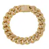Bracelet plein de diamants couleur or C5005-18 cm