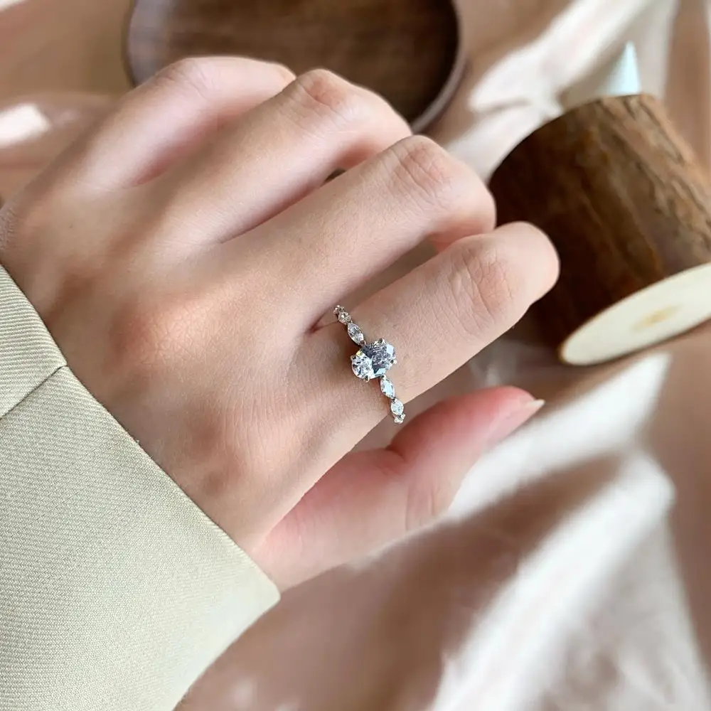 KAKODIY Gemstone 925 Bulk Sterling Silver Ring 5925 Sterling Silver Ring Cubic Zirconia Slim Finger Women's Luxury Ring detail 7