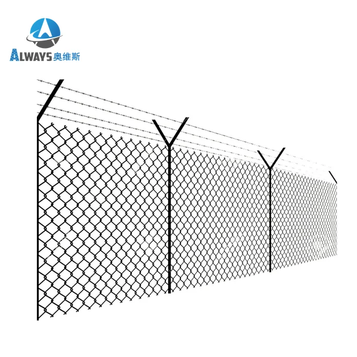 9 Ga. Galvanized Diamond Mesh Chain Link Cyclone Wire Fence and Gate Price
