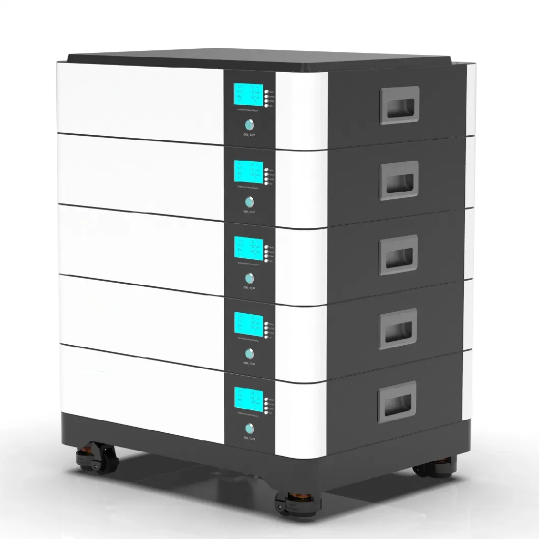 300ah 200ah 100ah Stacked Lithium Battery Energy Storage 6000 Cycles 5