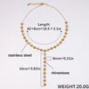 Collana a forma di Y con quadrifoglio-9