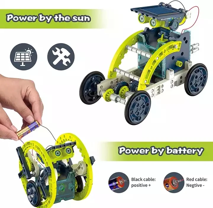 Набор роботов на солнечной батарее 13 в 1, научный робот, строительные игрушки «сделай сам», пазл для раннего развития, игрушки с питанием от солнца
