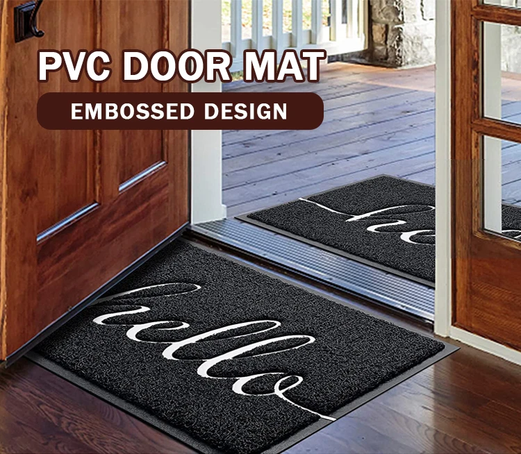 Indoor-Outdoor PVC Coil Mat for Household Entrance Front Door Mat for Laundry Room for Valentines Day Decoration(图1)