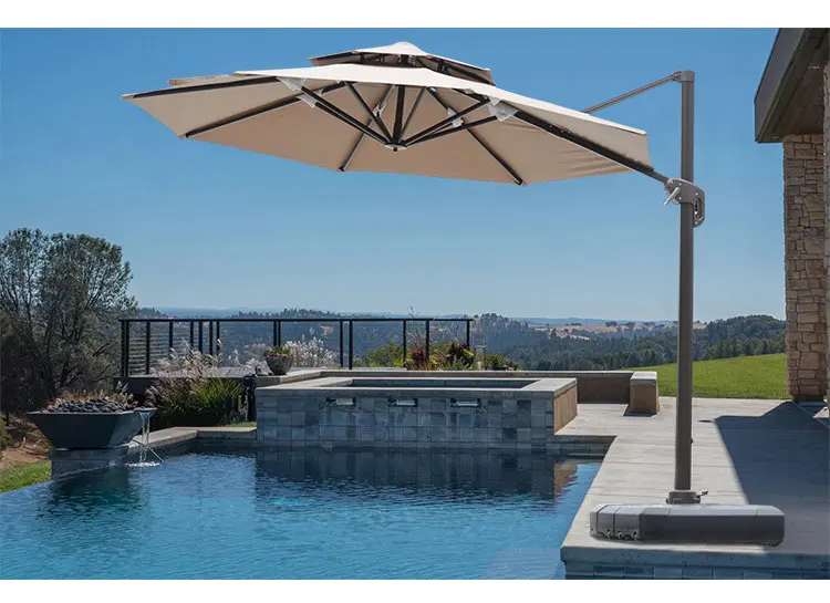 Luxury Large Cantilever Umbrella Outdoor Patio Garden Umbrella Aluminum