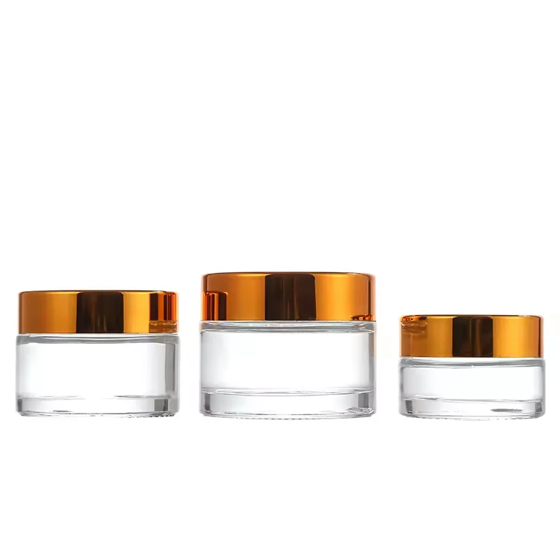 5g 10g 15g 20g 30g 50g 60g 100g Frosted Clear Amber Empty Face Cream Container Glass Cosmetic Jar manufacture