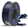Double soie noir bleu