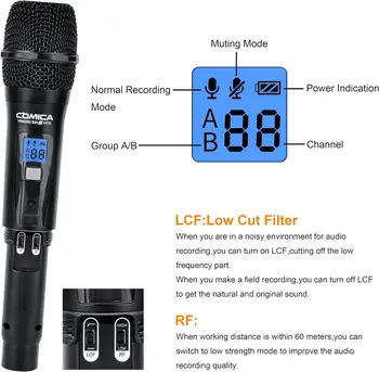 Comica CVM-WM200/300II HTX UHF 96-Channel Single Wireless Handheld Transmitter for WM200IIA WM300IIA Lavalier Microphone System detail image