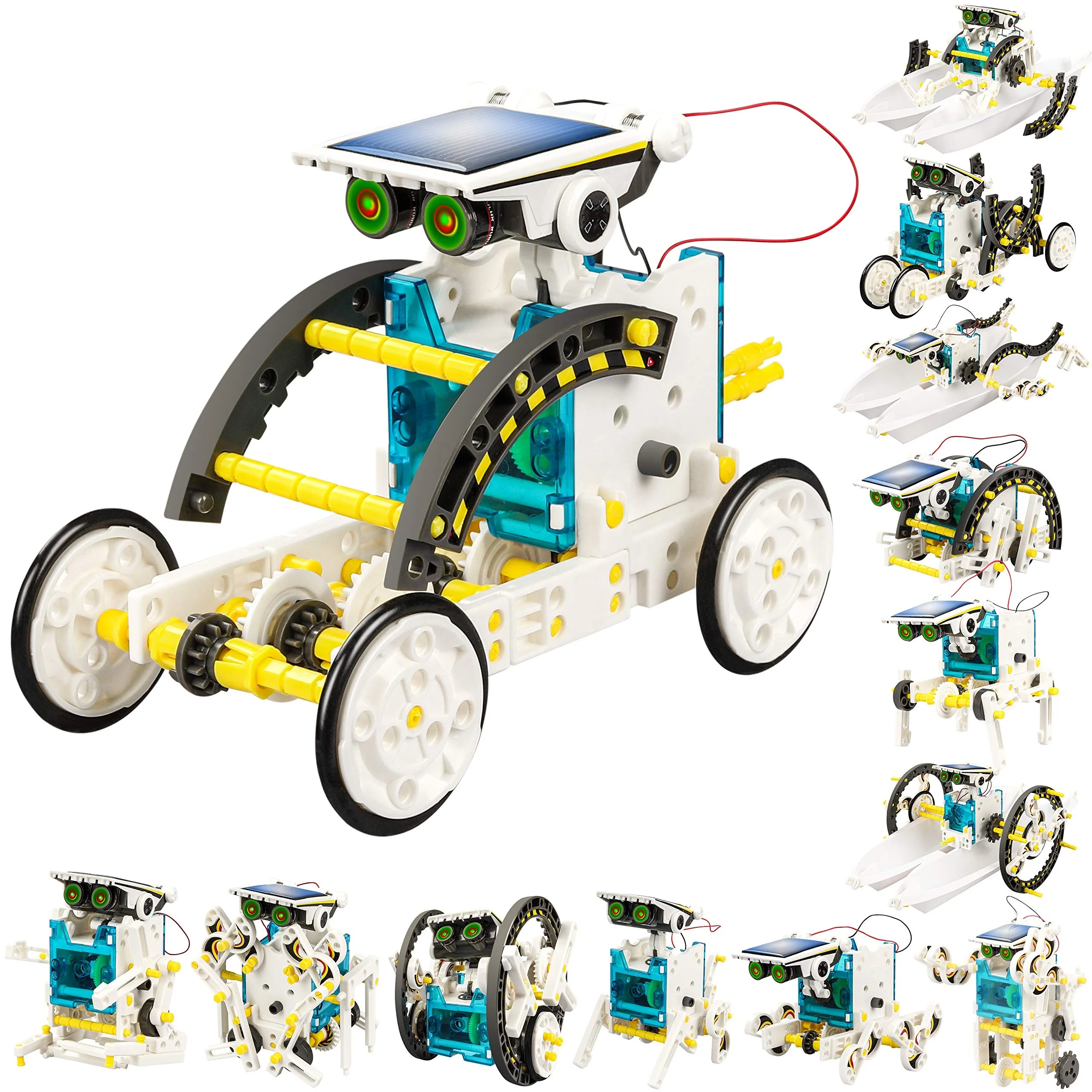 Educational Experiment DIY Robotics Kit Science STEM 13-in-1 Solar Power Robots Creation Toy