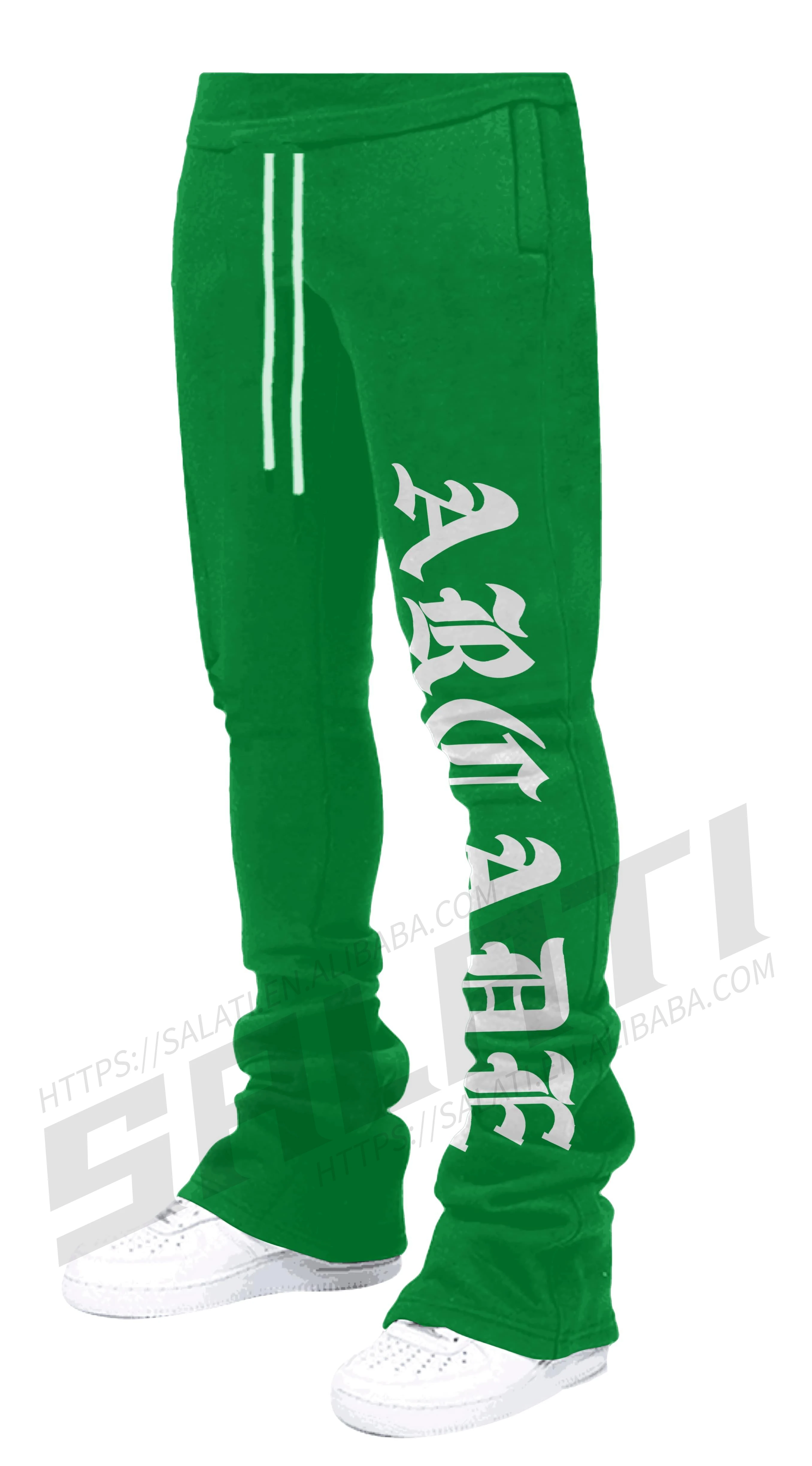 Custom Puff Print Stack Sweatpants Drawstring Trousers Cotton French Terry Joggers Men Stacked Sweat Pants gallery 3