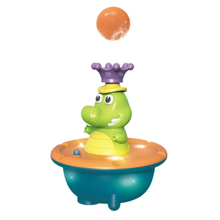 Water Spray Whale Light Up Bath Toy Crocodile Fountain Bath Toy With Colourful Led Lights