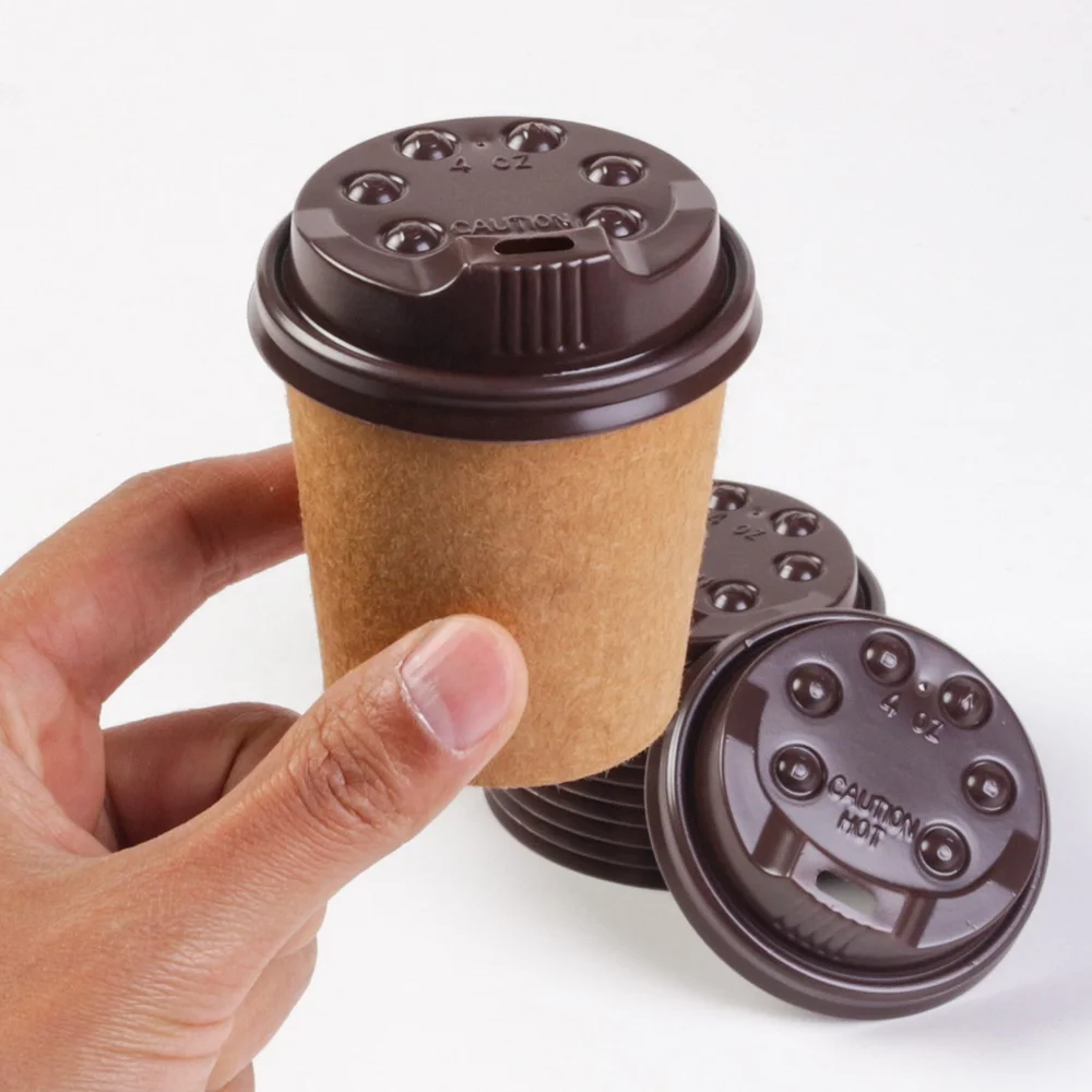 Disposable PS plastic cup lid 4oz coffee paper cup lid Milk tea tasting 63mm caliber lid